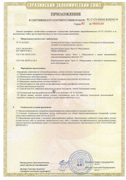 12.03.2015 Урай - ЗАО СиБиСи(Япония) г.Москва. Приложение к сертификату Видеокамеры для систем охранного видеонаблюдения т.м.GANZ. ТР ТС 020/2011