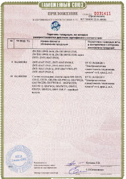 24.03.2019 Урай - ЗАО Хиквижн. Приложение к сертификату Взрывазащитные видиокамеры. ТР ТС 020/2011